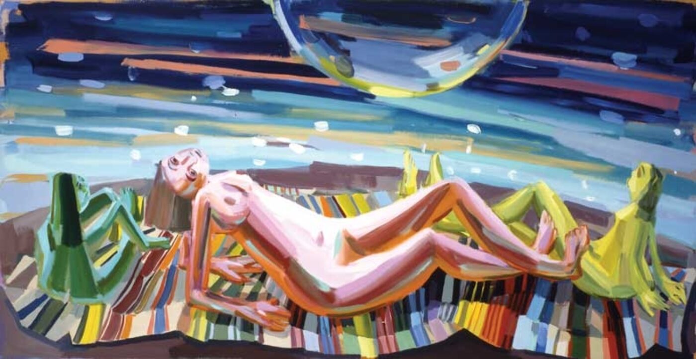 Erotic nude mature woman reclining, sensual curves in artistic light