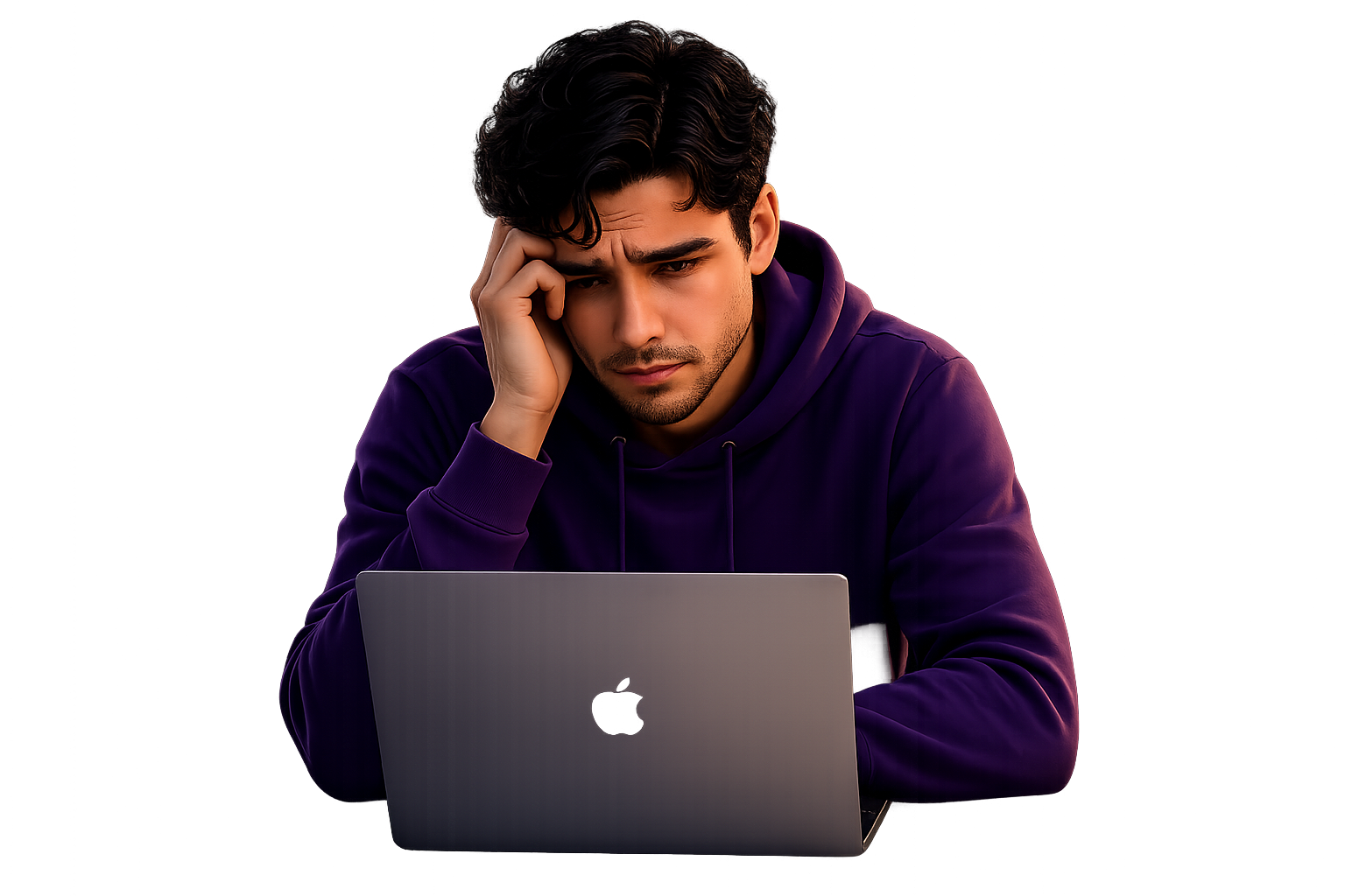 Student struggling to practice English