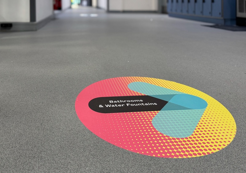 Printed indoor floor sticker