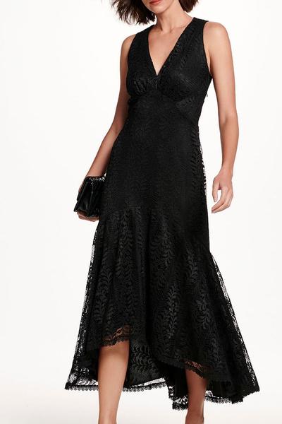 Vestido renda 2024 preto longo