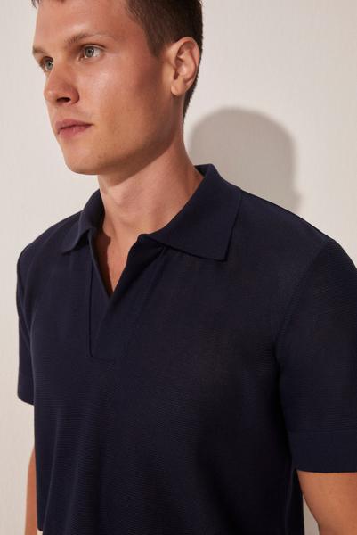Camisa Polo Tricô Celeste - aguadecoco