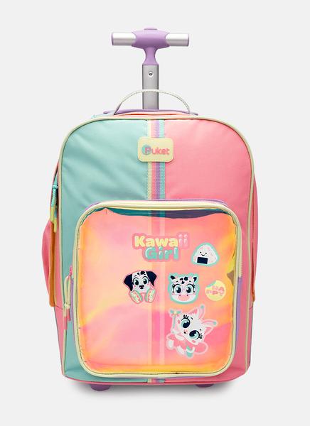 Mochila Escolar Com Rodinha Unicórnio Kawaii Puket 4477-1-11 - Liláz Store