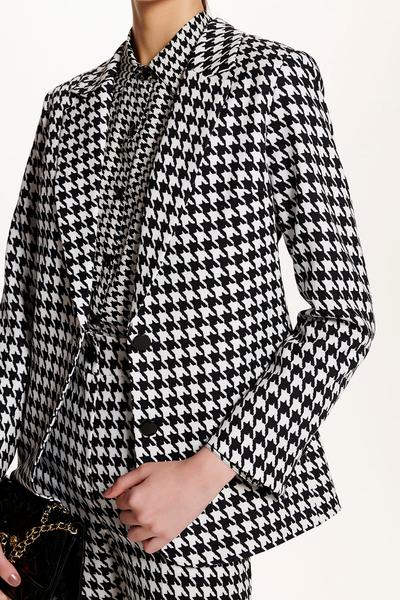 BLAZER ALFAIATARIA PIED POULE PRETO BRANCO