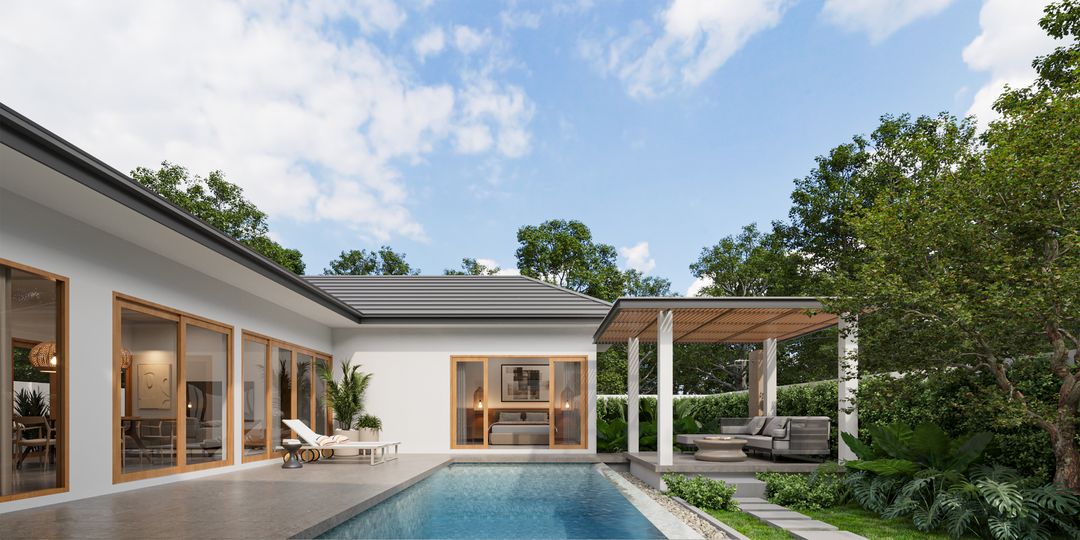 New 2-bedroom Bang Niang designed tropical pool villa