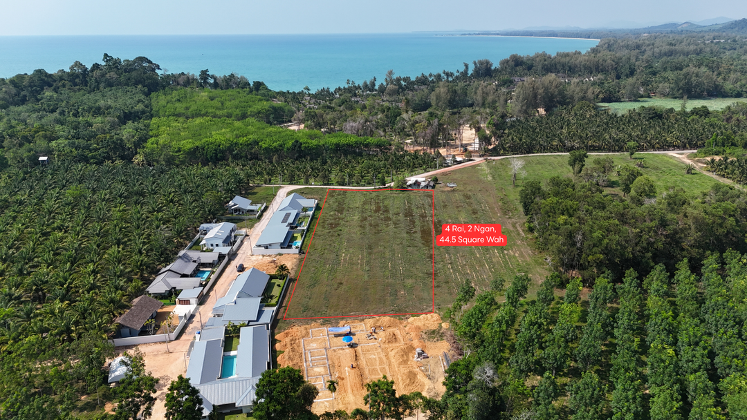 Ultimate privacy in prime location 4.5 rai land 700m stroll to Pakweeb Beach, Phang-Nga