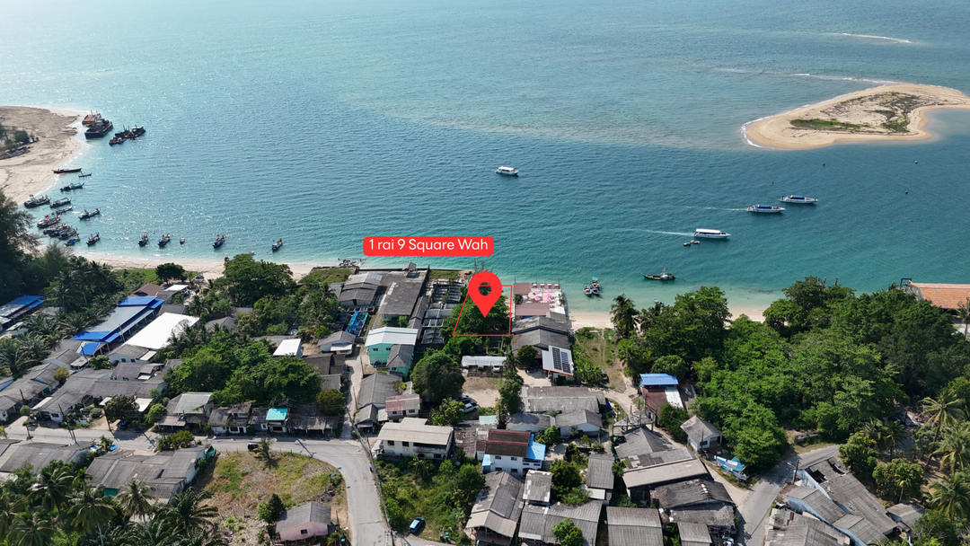 Rare beachfront land in Nam Khem, Takua Pa, 1 Rai 9 Sq. Wah