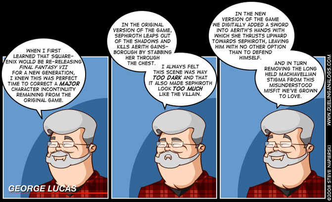 Aerith Stabbed First!