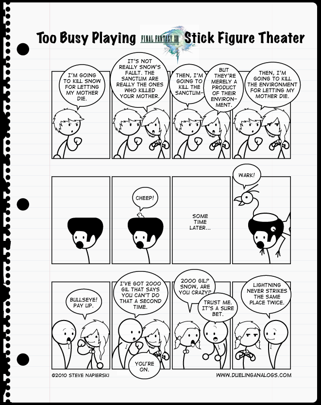 Too Busy Playing Final Fantasy XIII Stick Figure Theater