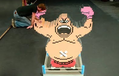 3D King Hippo Chalk Art