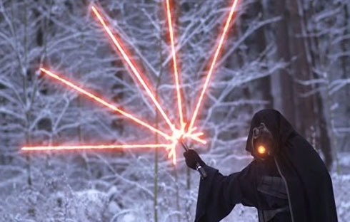 A Modern Lightsaber Battle