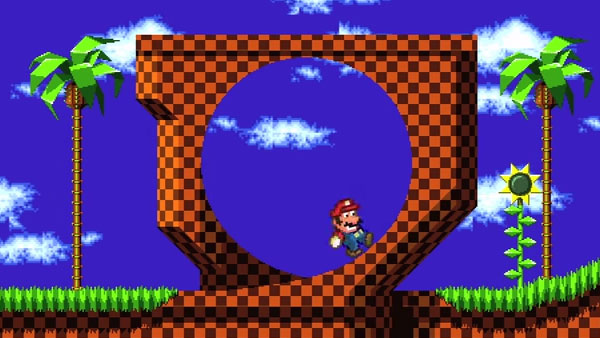 Mario vs. Green Hill Zone