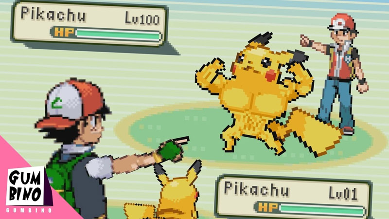 Ash vs. Red in a Pokémon Battle