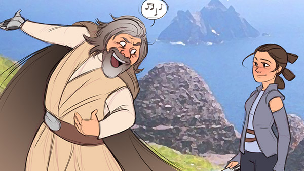 Luke Skywalker Sings “You’re Welcome”