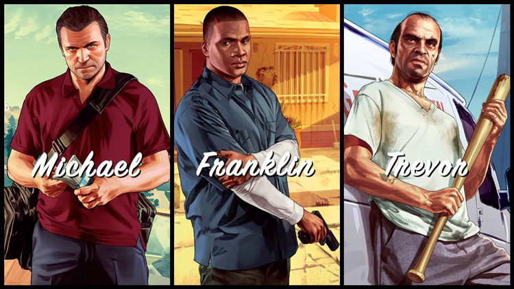 GTAV Trailers Michael, Franklin, Trevor