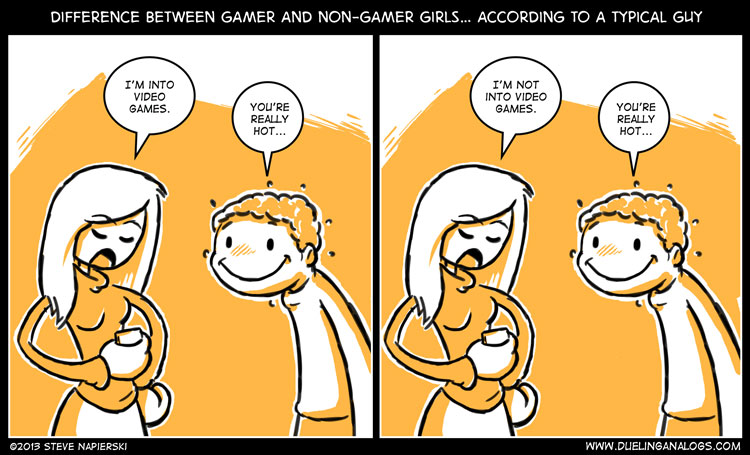 Difference Between Gamer and Non-Gamer Girls... According to a Typical Guy
