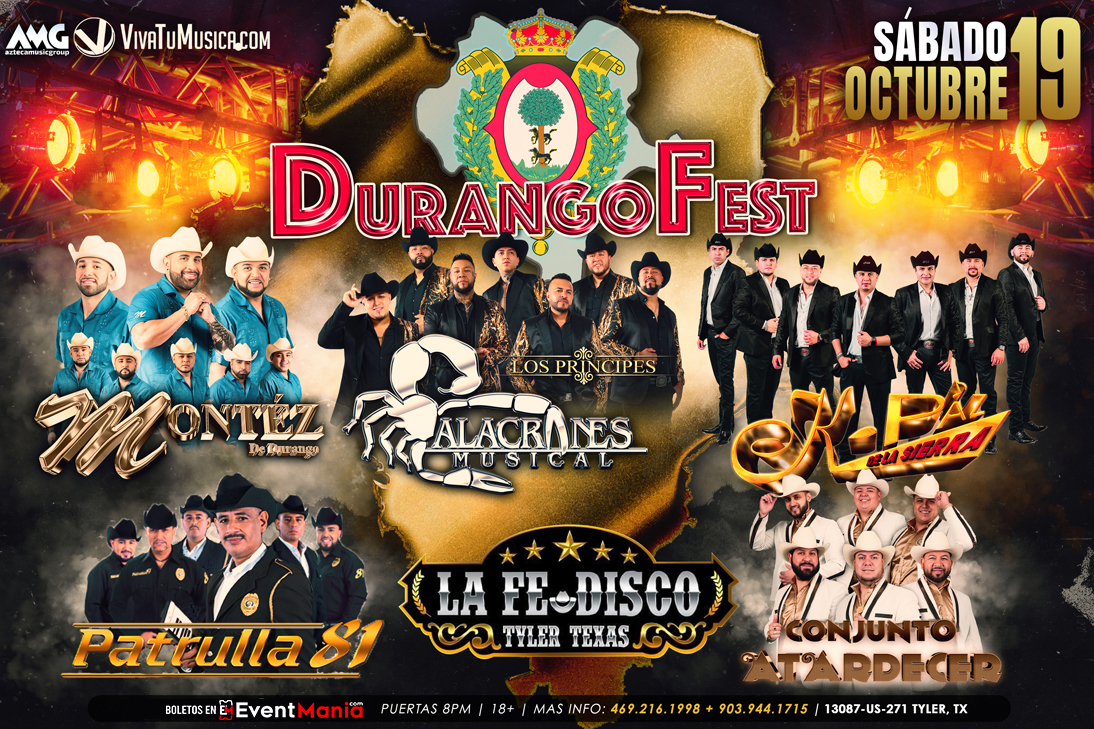 DURANGO FEST TYLER, TX Book a seat at Event Mania