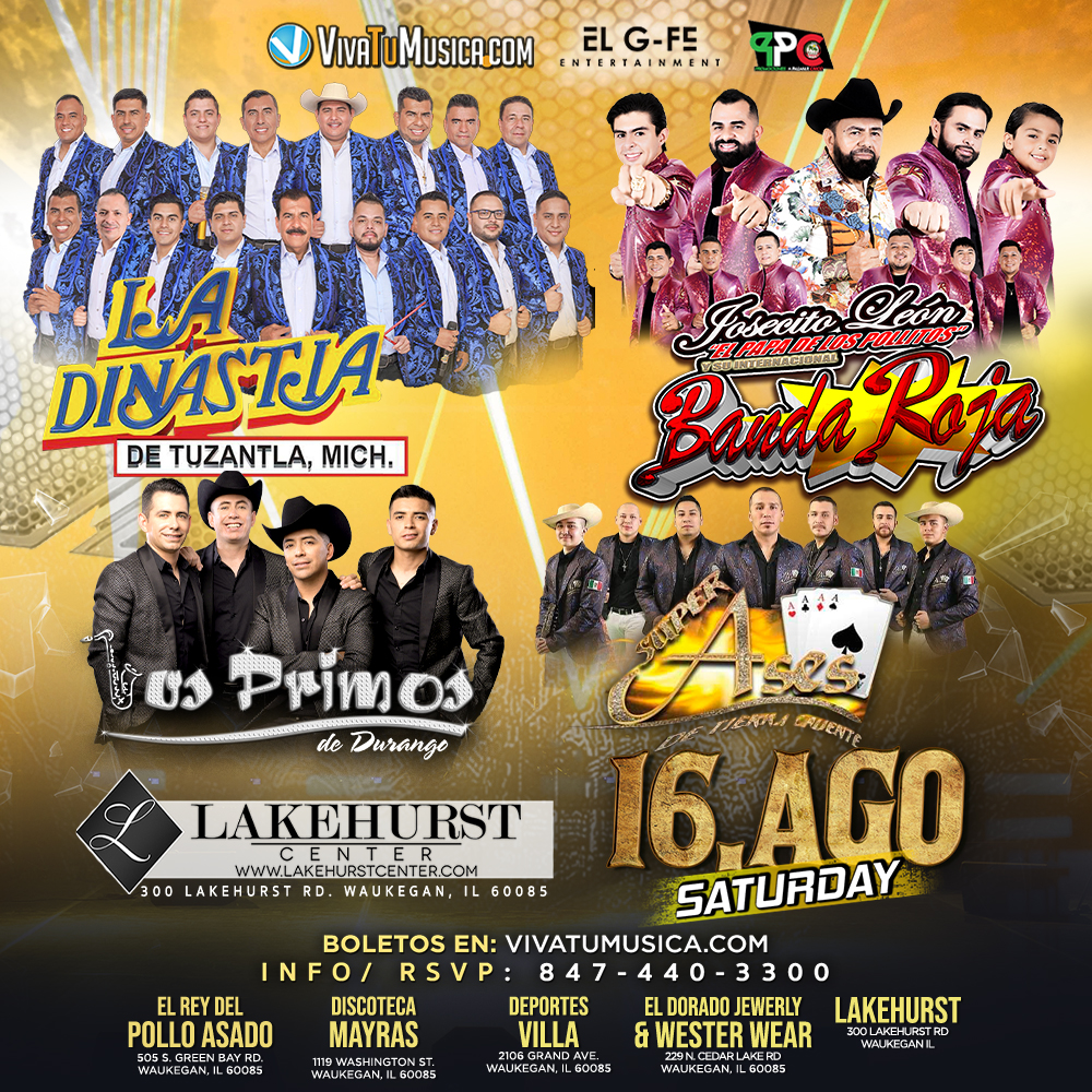 Event La Dinastia De Tuzantla & Banda Roja @ Lakehurst - Waukegan, IL Poster