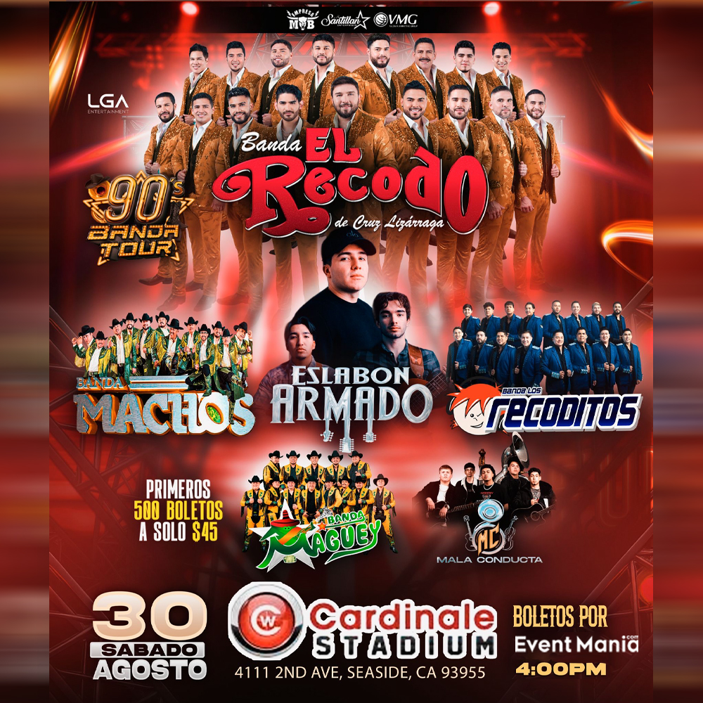 Event Banda El Recodo y mas - Seaside, CA Poster