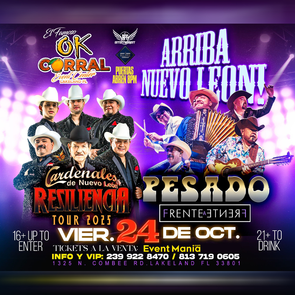 Event Cardenales de Nuevo Leon y Pesado - Lakeland, FL Poster