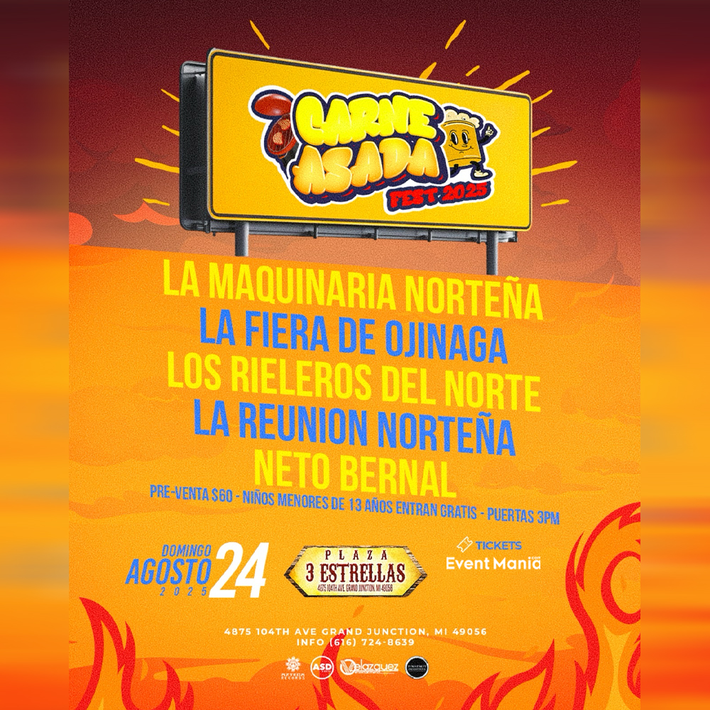 Event La Maquinaria Norteña y mas - Grand Junction, MI Poster