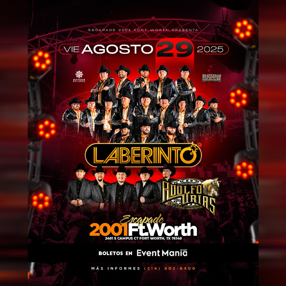 Event Laberinto y Adolfo Urias - Ft Worth, TX Poster