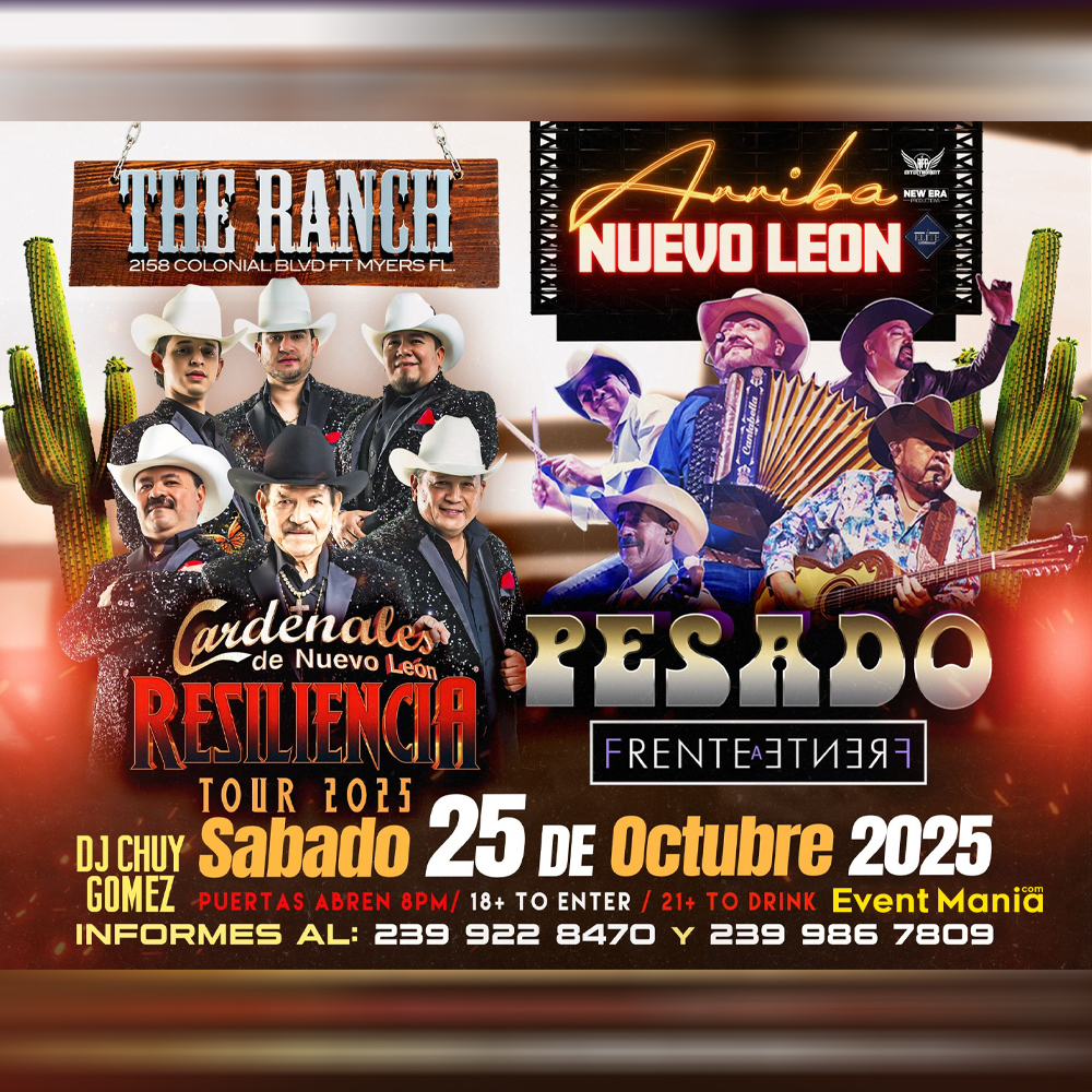 Event Cardenales de Nuevo Leon y Pesado - FT Myers, FL Poster