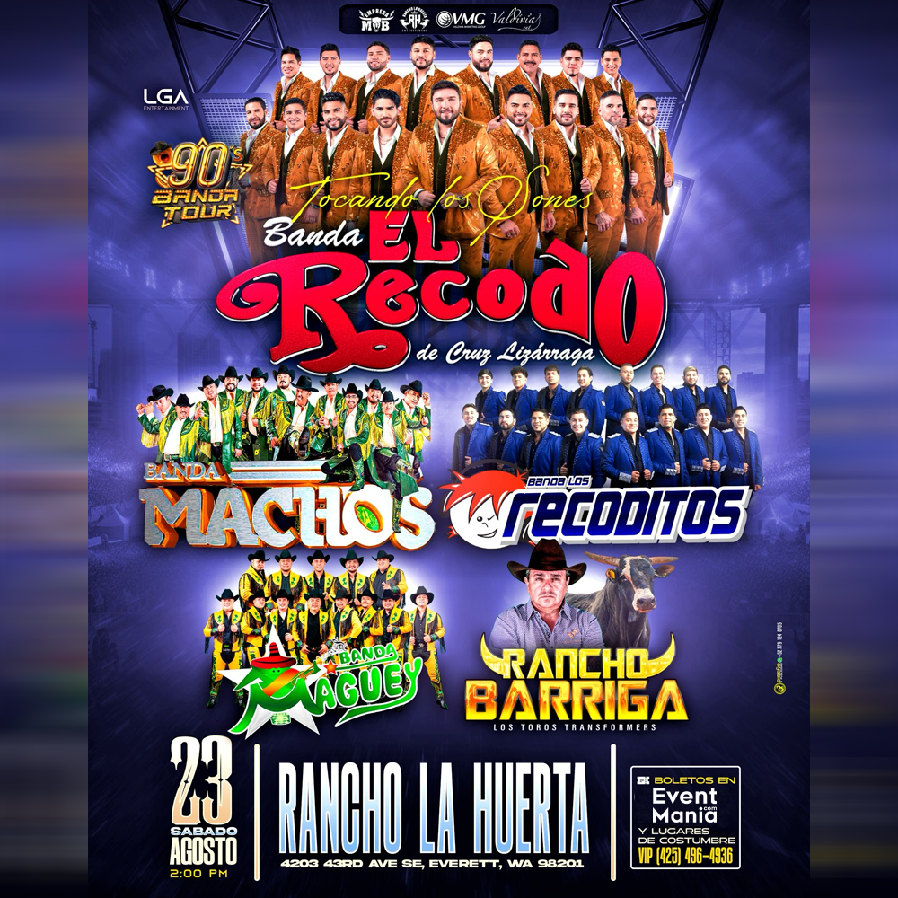 Event Banda El Recodo y mas - Everett, WA Poster
