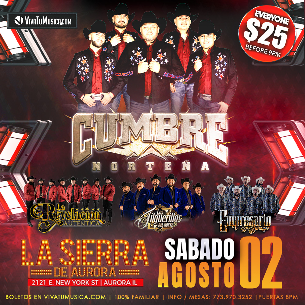 Event CUMBRE NORTENA @ LA SIERRA DE AURORA Poster