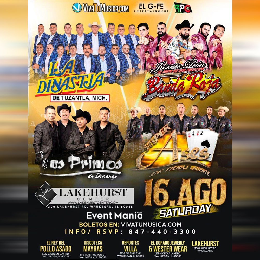 Event La Dinastia de Tuzantla y mas - Waukegan, IL Poster