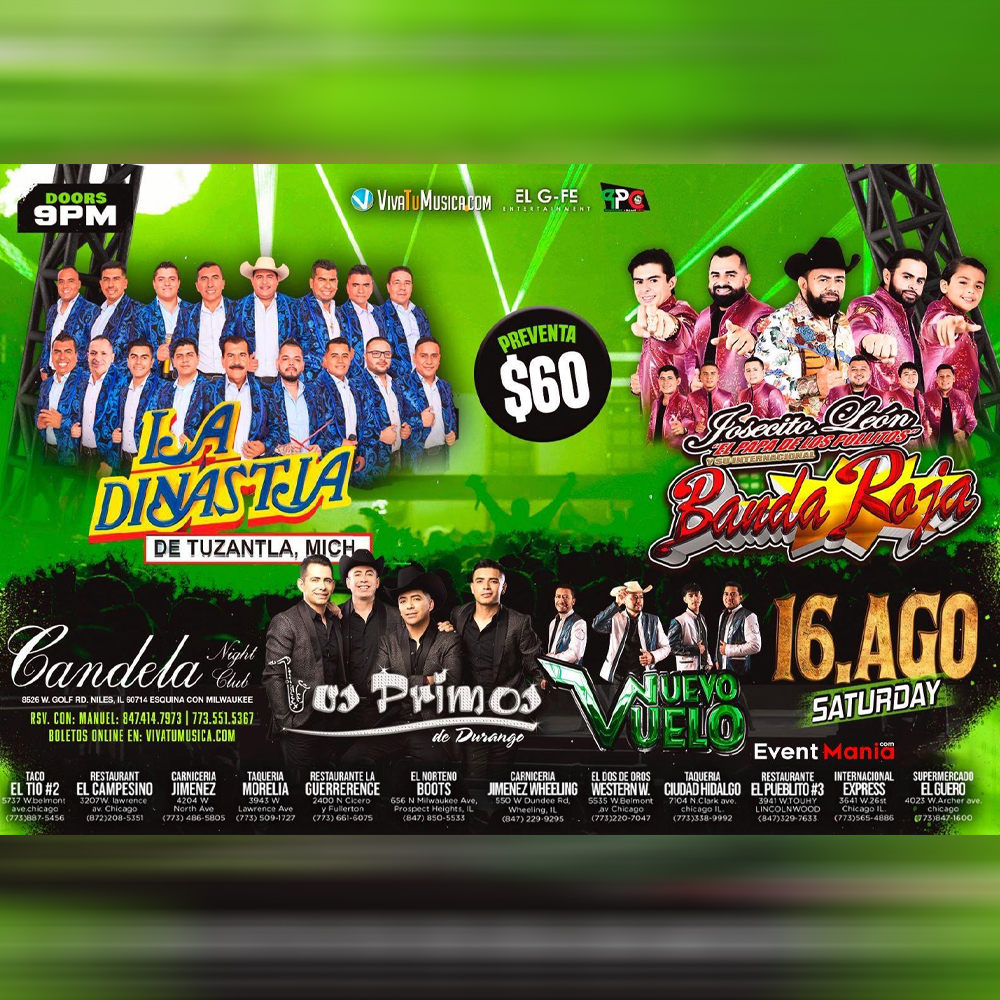 Event La Dinastia de Tuzantla y mas - Niles, IL Poster