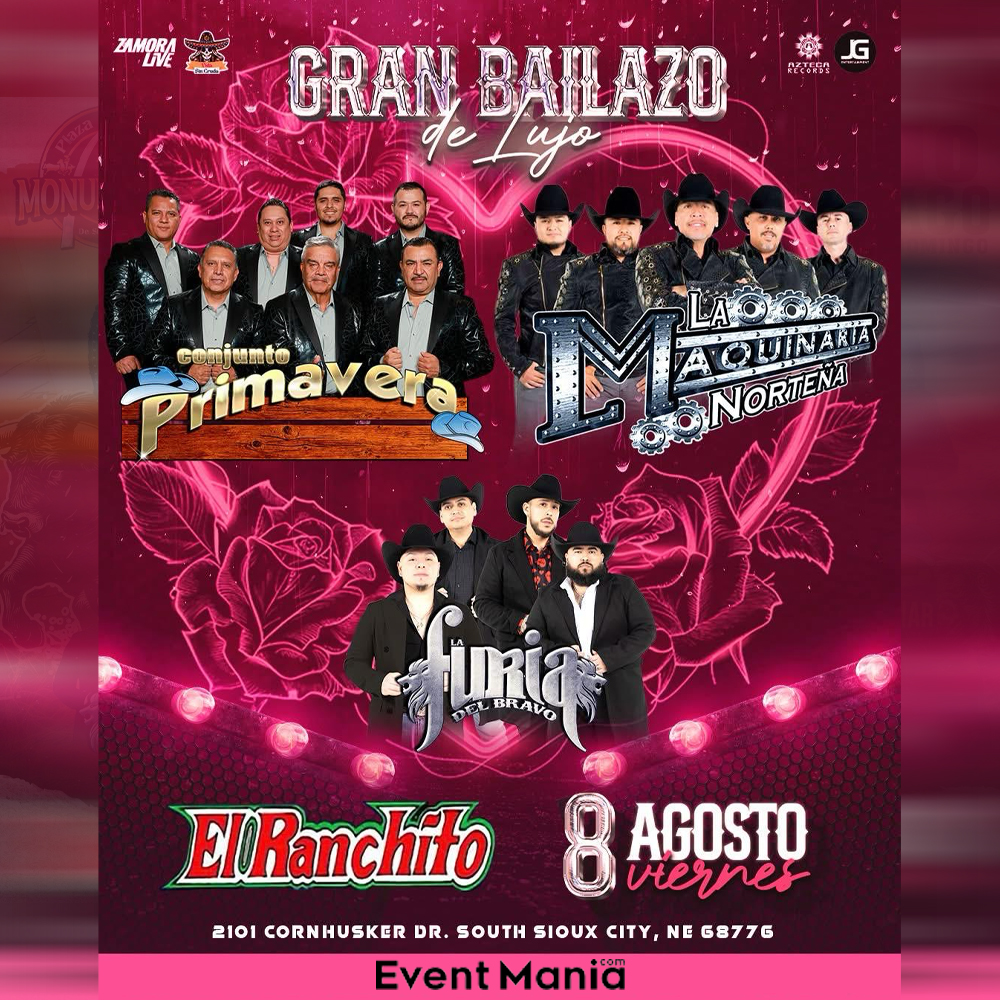 Event Conjunto Primavera y La Maquinaria Norteña - Sioux, NE Poster