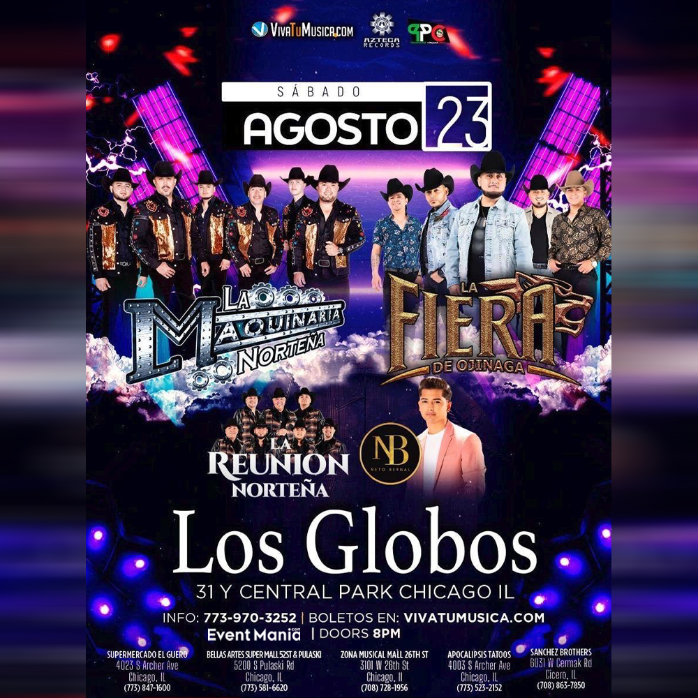 Event La Maquinaria Norteña y mas - Chicago, IL Poster