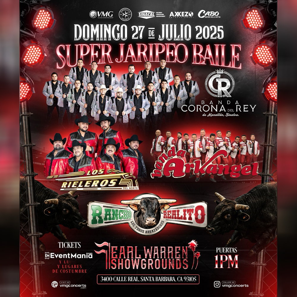 Event Banda Corona Del Rey y Los Rieleros - Santa Barbara, CA Poster