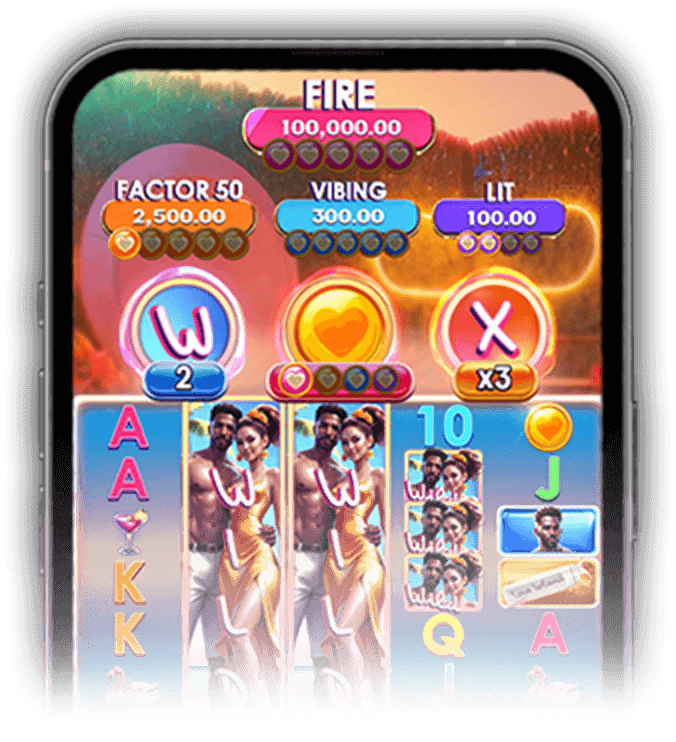 Phone image with love island on screen