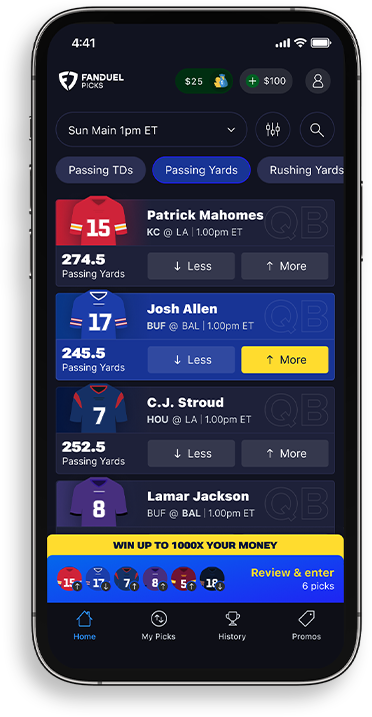Fanduel app phone image