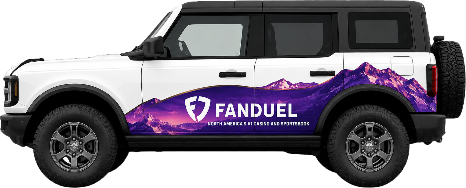 vehicle with fanduel logo