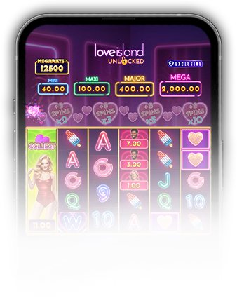 Phone image with love island on screen