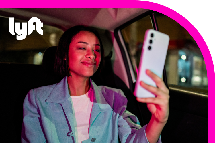 Lyft Passenger using their phone