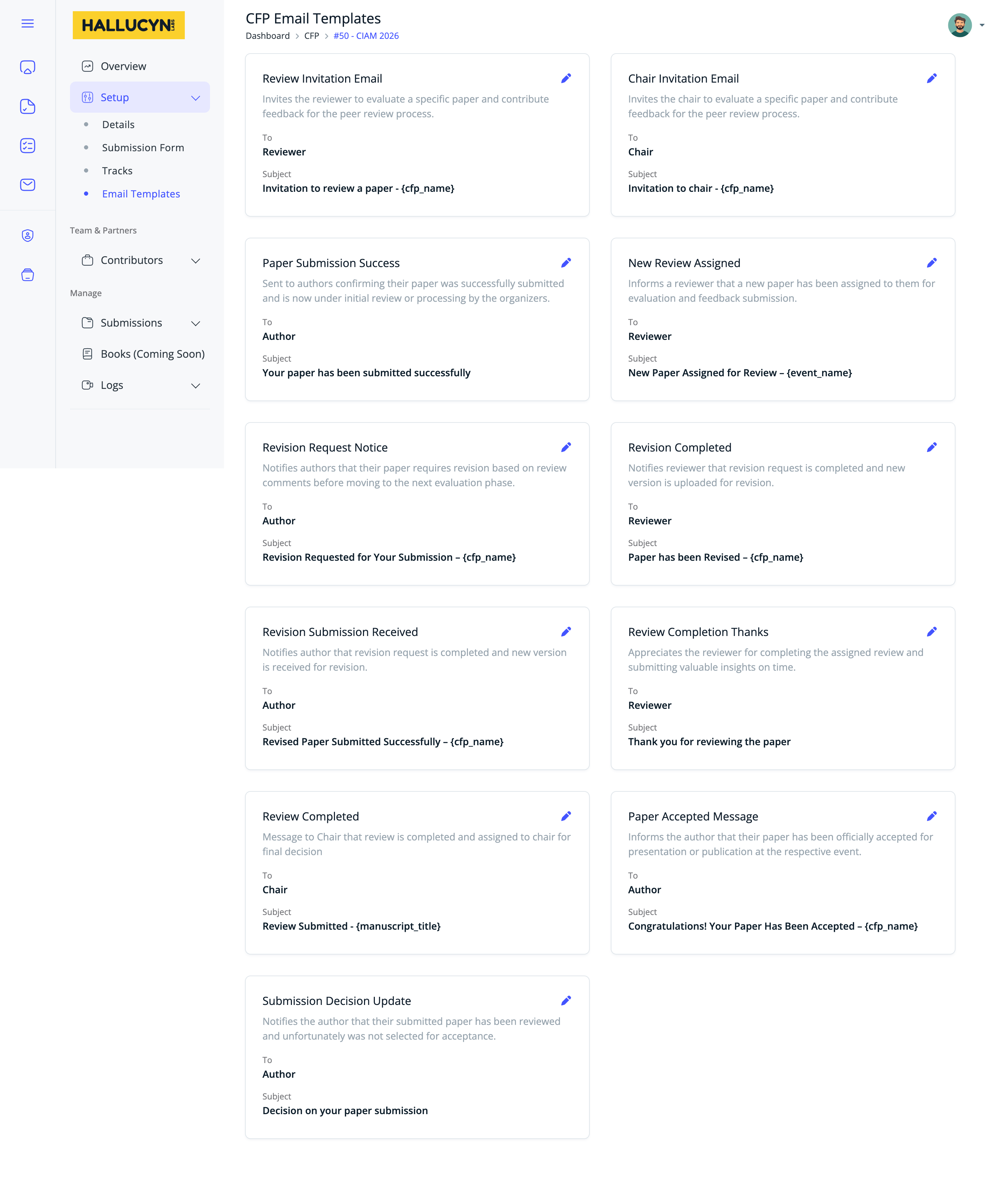 November 2025 product updates & email templates - PeerSubmit