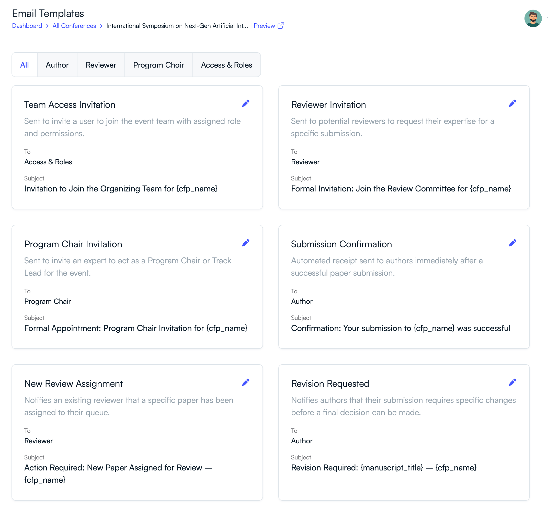 Conference team access