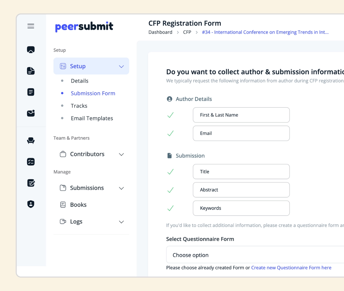 PeerSubmit - Academic Abstract Management Software