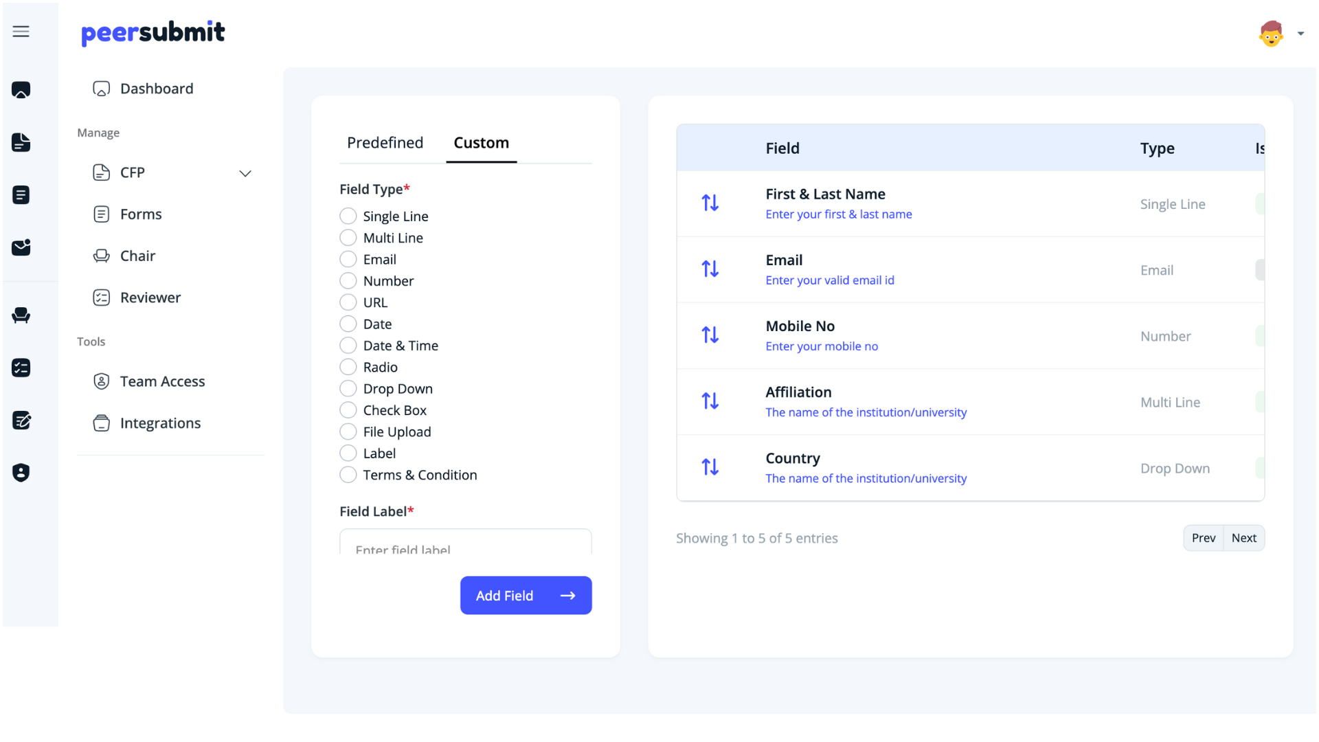 PeerSubmit - Call for Paper Form Builder