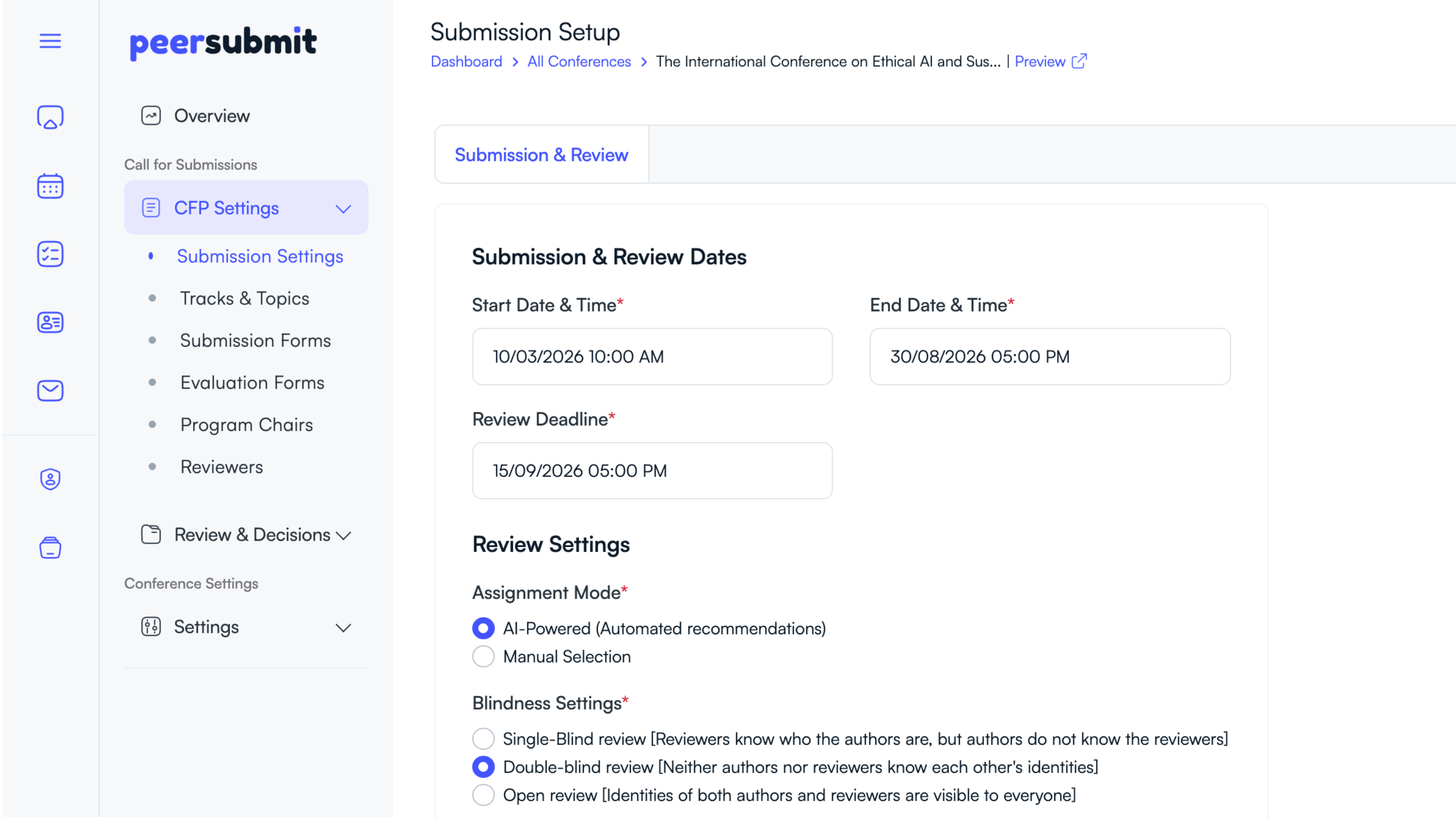 PeerSubmit - Software de Revisión por Pares para Convocatorias