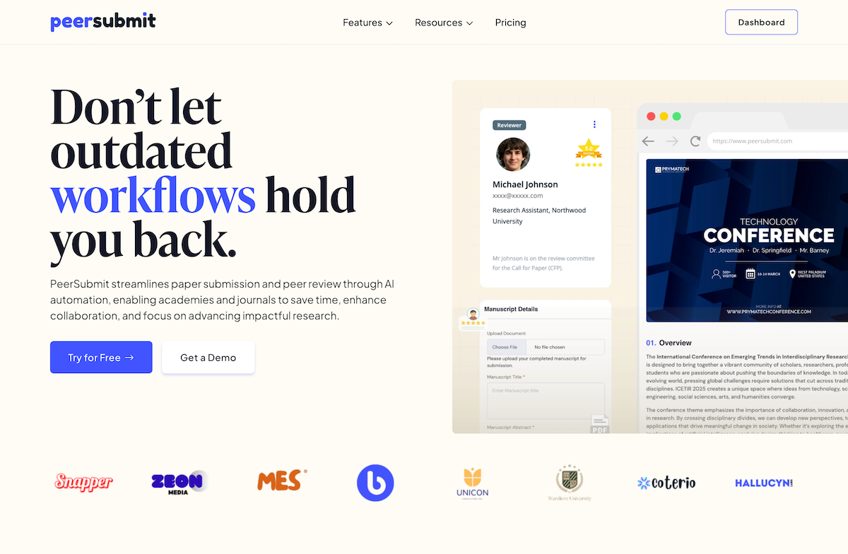 PeerSubmit.com - Best Peer Review Software