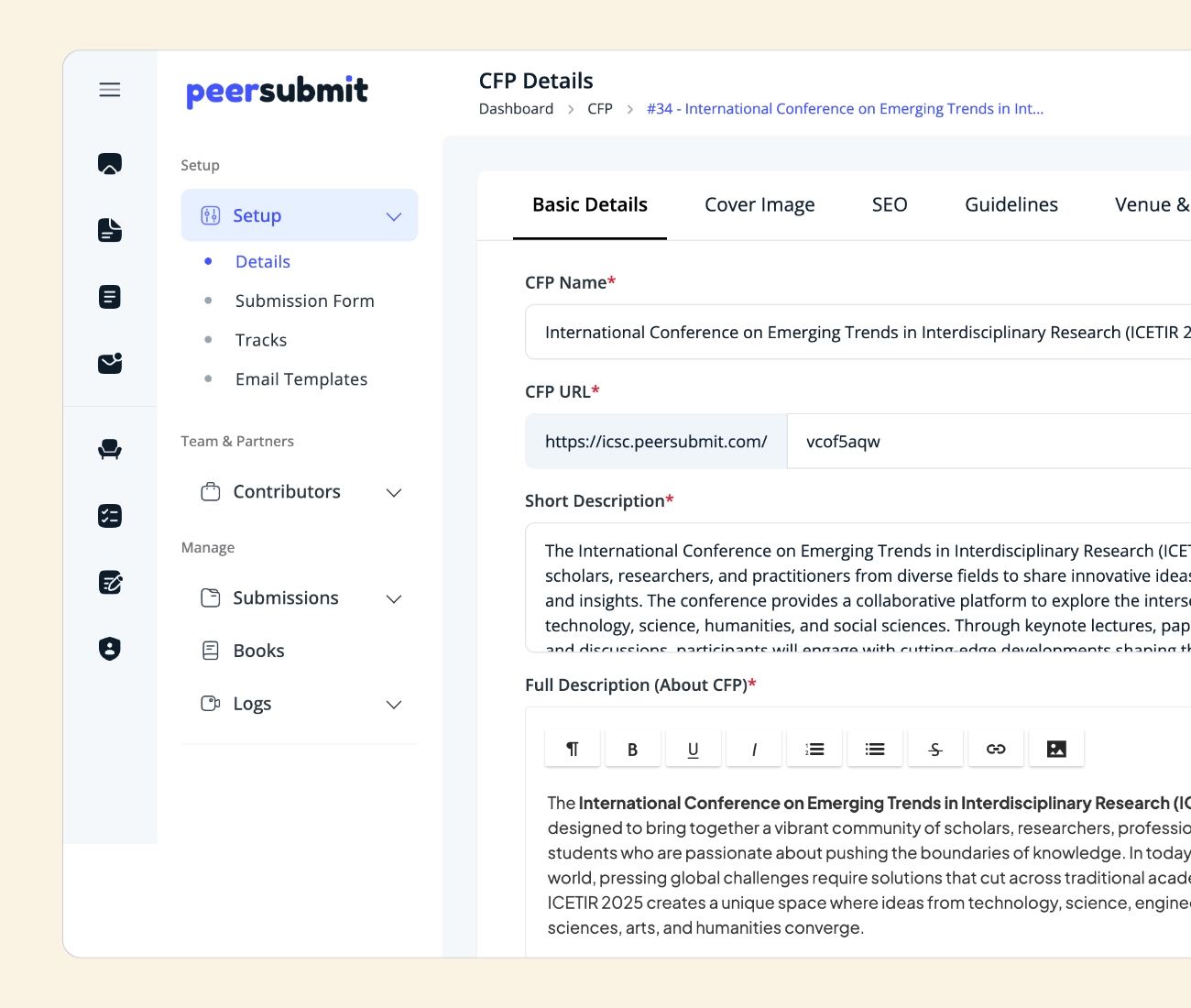 PeerSubmit - Academic Email Campaign Promotion Tool