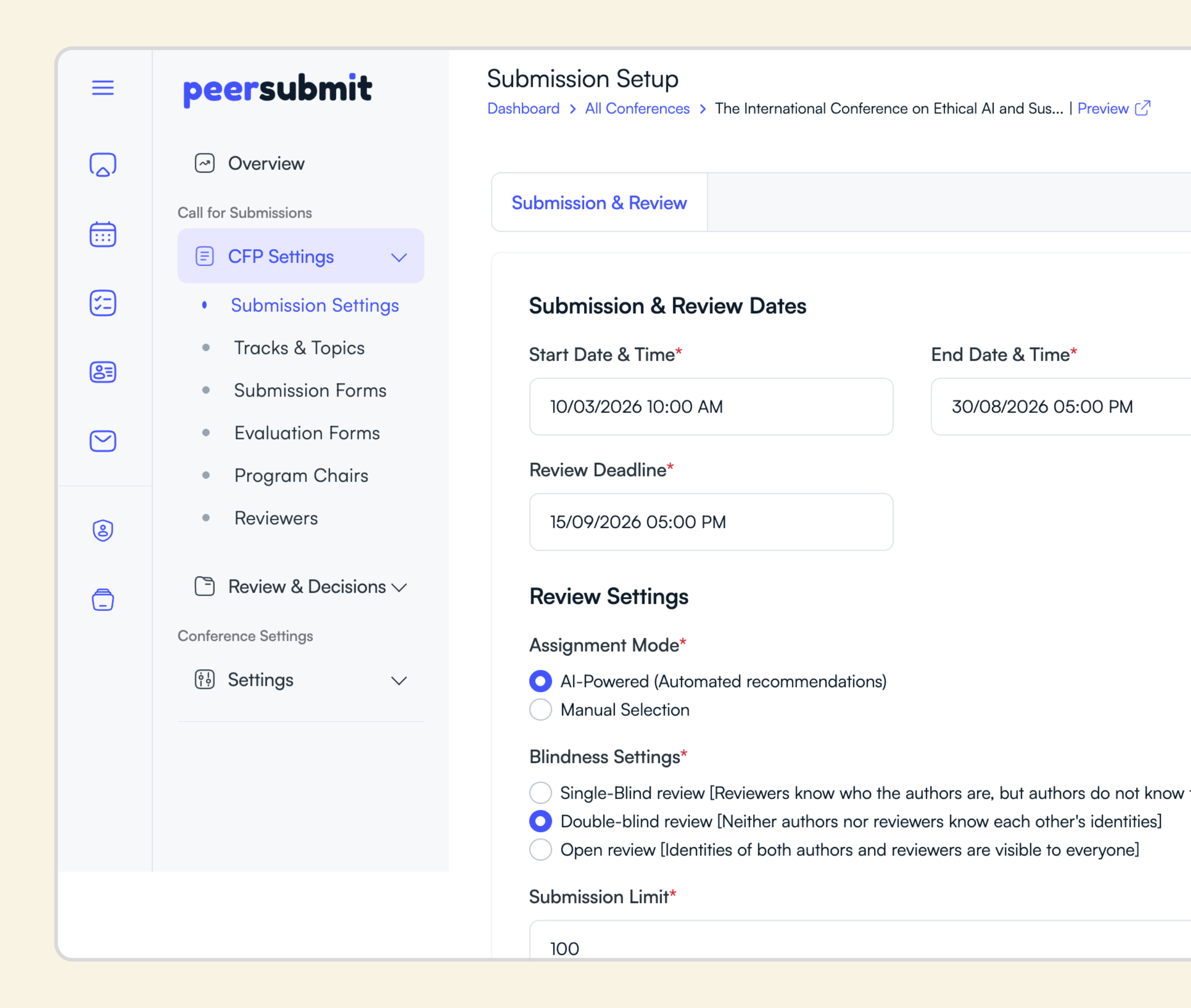 PeerSubmit - Academic Peer Review Software