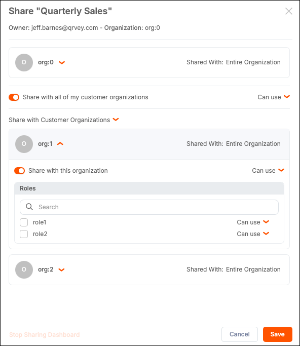 Export CSV modal with subscription