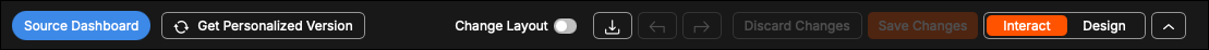 Interact toolbar with Source Dashboard