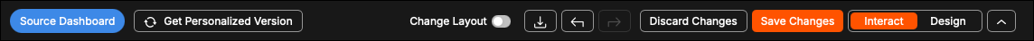Interact toolbar with Save and Discard Change buttons