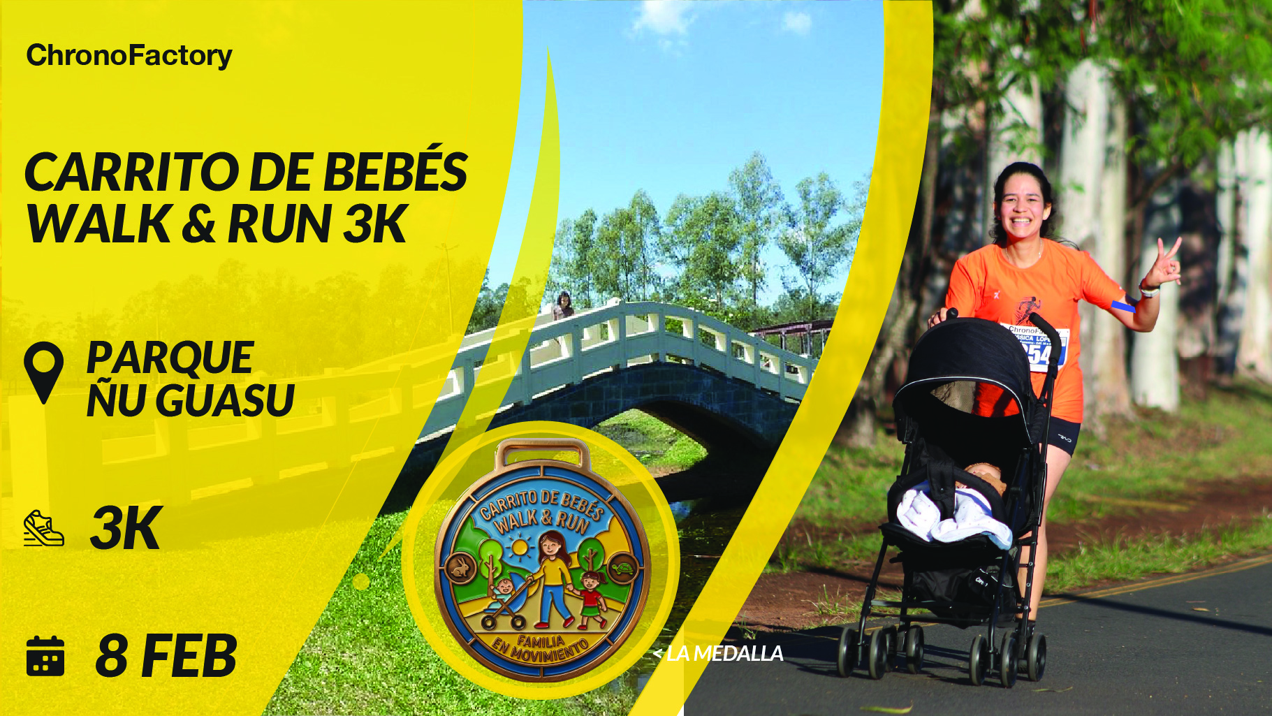 Carrito de Bebés Walk & Run 3K Febrero 2026